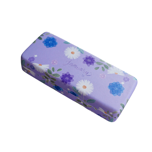 Green-style glasses box portable women's style men's anti-pressure and anti-pressure simple and lightweight eyes box for women's sunglasses storage bag purple glasses cloth