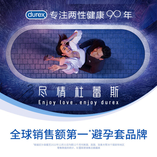 [New Products of the Season] Durex Glass Hyaluronic Acid Condoms Hydrating 12 Pack Condoms for Men and Women Adult Family Planning Supplies Lubricated Condoms Durex