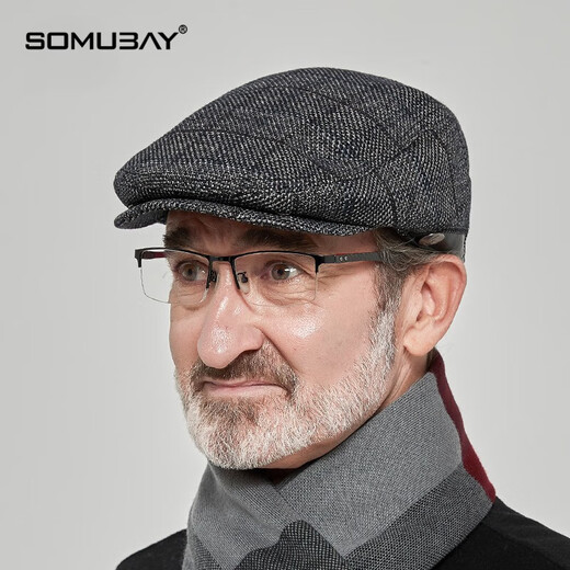 Somubay alter Mann Hut Männer Baseball Mütze Herbst- und Wintergeschenke für Papa und Opa Outdoor warmer Ohrhut Hut Old Mannes Fronthut Kaffee Farbe [Baumwollfutter, mit Ohrschutz] eine Größe [56-58 cm]