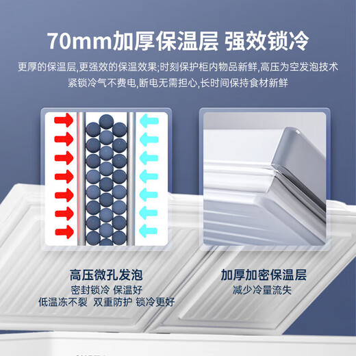 
AUCMA (AUCMA) freezer commercial freezer large capacity horizontal single temperature minus-26 degrees-38 degrees low temperature seafood quick freezer single temperature refrigerated fresh-keeping cabinet tea freezer 828 liters丨2.2 meters long first-level energy efficiency 丨00-38