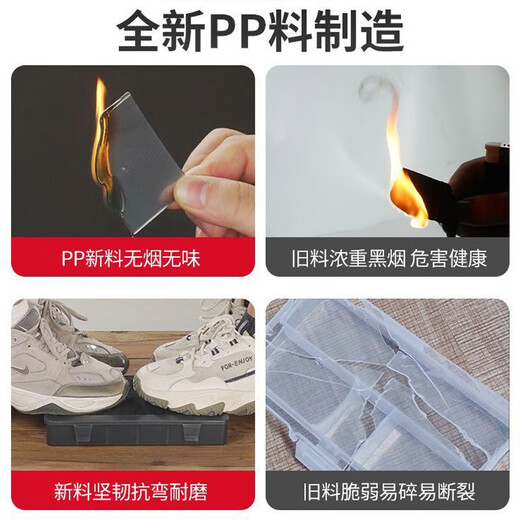 Delixi Storage Box Screw Accessories Drill Bit Classification Plastic Lattice Box Electronic Components Multi-Grid Parts Box Division Box Upgraded Reinforcing Ribs Semi-Disassembled 12 Grids - Small Size