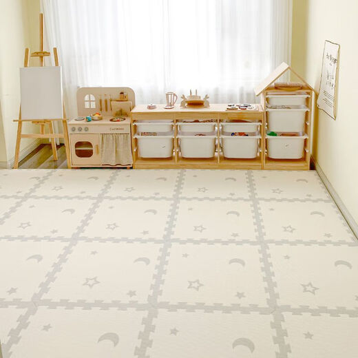 Mat de estiramiento de Disney Mat de rastreo Niños XPE RAWLING MAT BEBENT Baby Supling Mat de rastreo Mat de espuma doméstica Engrosamiento del bebé Custom Baby XPE Hermoso Estilo de costura 丨 Little Bear 25 Piezas - 60*60*2.0cm de espesor [amigable para la piel]