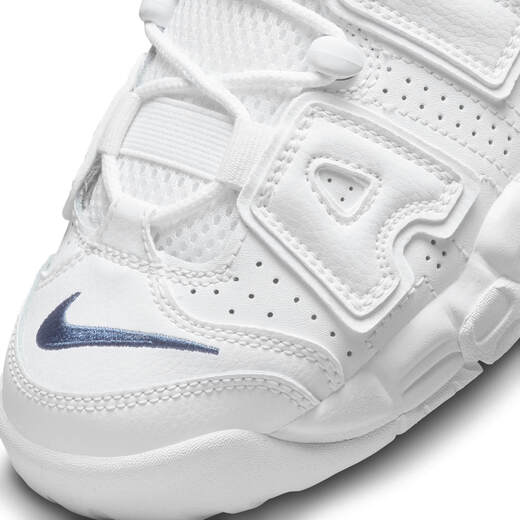 耐克（NIKE）官方男女童UPTEMPO大童运动鞋缓震部分皮面个性DH9719 100白/深藏青/白/深藏青 39