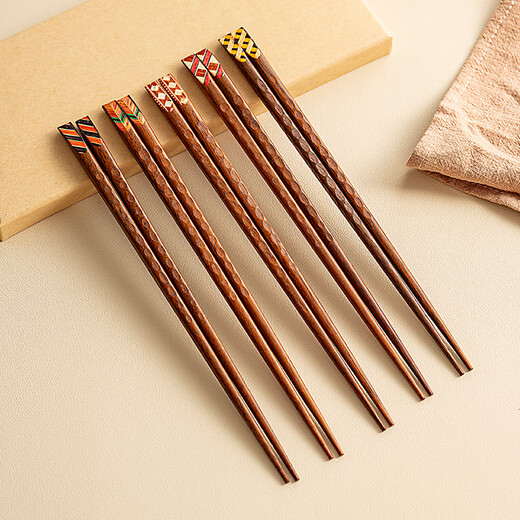 Onlycook high-end retro ironwood chopsticks boxed gift chopsticks non-slip Japanese-style pointed chopsticks one chopstick per person