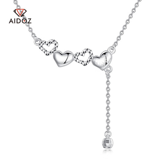 Aido Diamond pt950 platinum necklace women's love pendant fashion platinum set chain star heart-shaped pendant gift for wife star model 3.6-3.8 grams + with certificate
