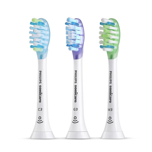 Cabeza de cepillo de dientes de Philips Electric HX9043 9063 9073 Adecuado para HX9911 9924 Cabezal de reemplazo C3 W3 G3 [HX9063 Negro] W3 Tipo blanco brillante (tres paquetes)