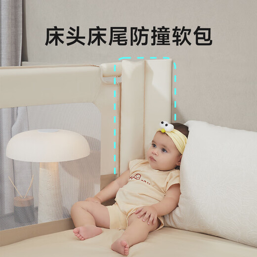 Innotruth-Bett Zaun Sicherheitsrang ohne Stanz von Krippen um Surround-Kinder-Antibaffeln zwei Seiten auf beiden Seiten des Bettes [1,5+1,9 Meter] -MI Xiaoxiang Zwei Seiten