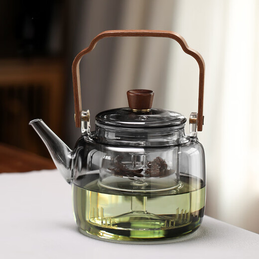 Gao Ming Teapot Transparent Black Chinese Lift Teapot Glass Boiling Teapot Electric Ceramic Stove Tea Maker Charcoal Stove Steaming Integrated Mohai 4th Generation Pot 1000ml