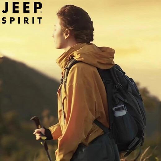 JEEP SPIRIT The Story of the Rose Liu Yifei and Huang Yimei same style spring and autumn outdoor workwear three-in-one jacket jacket for women Sunflower yellow three-in-one removable inner for men and women M Recommended 100Jin Jin is equal to 0.5kg -120Jin Jin is equal to 0.5kg