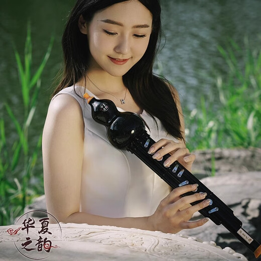百诺华夏之韵电葫芦丝乐器国产电子吹管葫芦丝电子笛电萨初学者乐器 珍珠黑