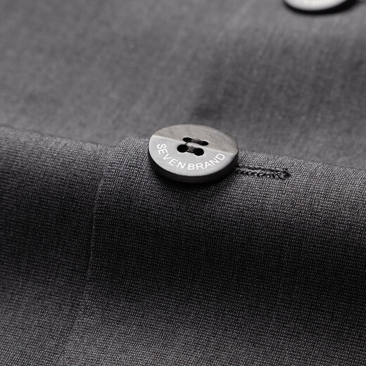 Qipai men's suit new style business casual simple stand collar young and middle-aged suit tunic 126JC70740 medium gray 46 B170/92B