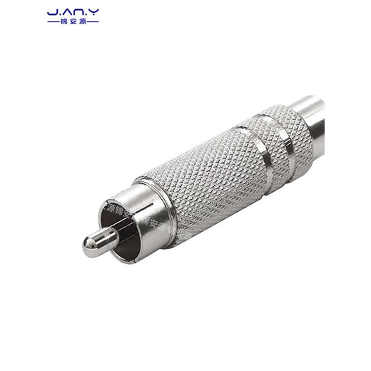 Gold-plated copper 6.5mm female to RCA male audio and video coaxial conversion connector AV Lotus male to 6.35mm female socket gold-plated copper (made in Taiwan)