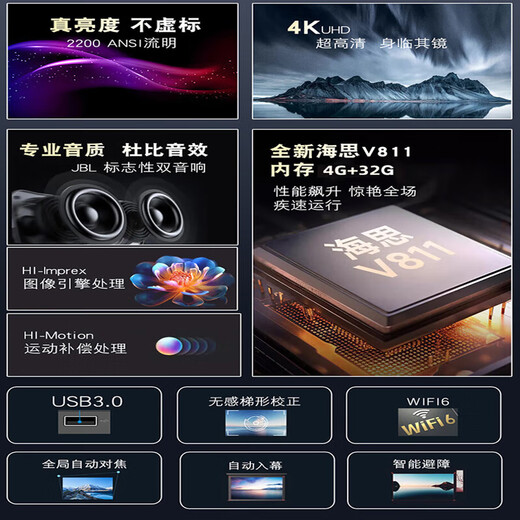 
PHILIPS Philips 4K ultra-high-definition gimbal projector TV all-in-one home theater office conference mobile phone computer screen projection commercial large screen living room bedroom home projector NeoPix 926 projector