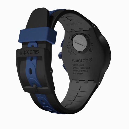 Swatch Swiss watch black and blue boat three-eye chronograph New Year gift examination watch quartz fashion watch SUSB406