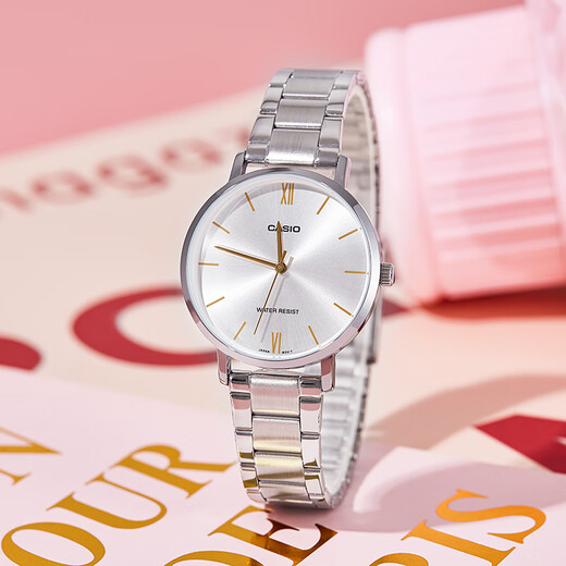 Casio watch fashion style hands ultra-thin simple business light luxury temperament quartz women's watch Valentine's Day gift LTP-VT01D-7B (Kyoto Kyobei)