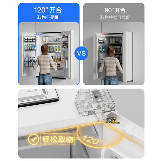 Panasonic Renewal Subsidy Big Seal 2.0 Ultra-thin Zero-embedded 510L Refrigerator Large Capacity Cross Four Door Home Refrigerator Level 1 Automatic Ice Making NR-ED51CMA-W White