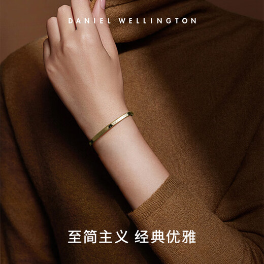 Daniel Wellington DW bracelet men's fashion gold opening bracelet birthday gift for boyfriend DW00400074