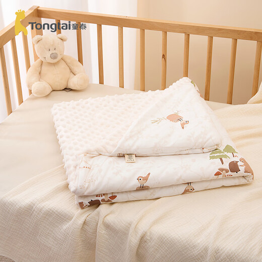 Tongtai (TONGTAI) baby blanket, pure cotton quilted baby blanket, beanie fleece blanket, newborn baby full moon blanket, winter forest