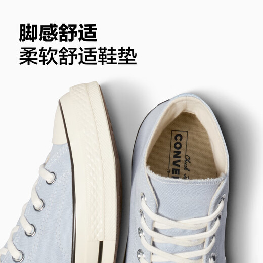 Converse Official 1970er Frühling Neue Männer und Frauen High-Top-Leinwandschuhe Cloud Blue Grey Blue A06519C A06519C 37