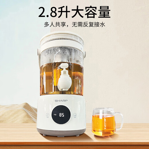 Sharp multifunctional electric kettle health kettle 2.8L large capacity kettle scented tea fruit tea tea kettle KP-WT30L-W white 2.8L