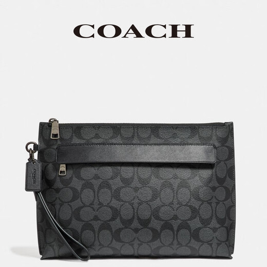 Coach autorisierte offiziell autorisierte neue Männer für modische Casual Clutch Weihnachtsgeschenk Valentinstagsgeschenk [Binded Warehouse Shipping] Black F29508CQBK