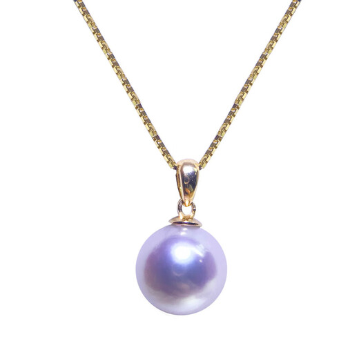 Fat Donglai's same 18k gold Akoya pearl pendant Japanese natural seawater single thickened 18K gold without necklace 6-6.5mm