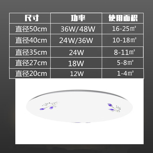 Micro LED ceiling lamp round remote control atmospheric living room lamp modern simple bedroom lamp balcony lamp restaurant lighting diameter 35 cm white light 36 watts camellia style
