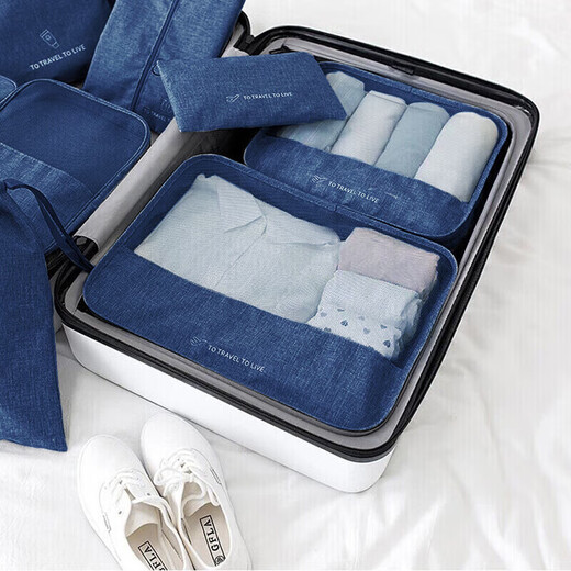 Forty thousand kilometers travel storage bag set storage bag suitcase clothes organizer bag portable underwear and shoe packaging bag SW7093