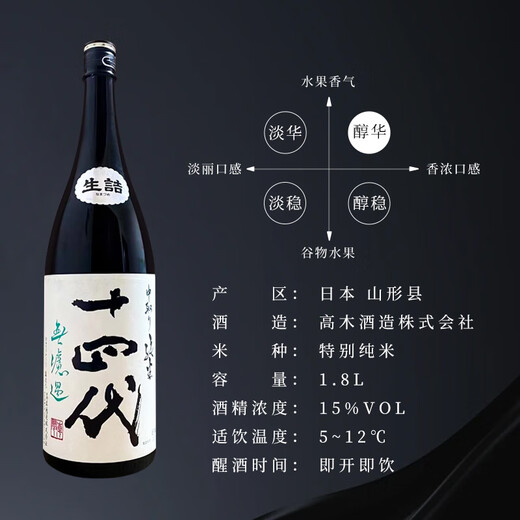 Vierzehnte Generation, ohne Filterung, Shengjie, Spezialreiz, 1,8L, japanischer Sake, Originalimport