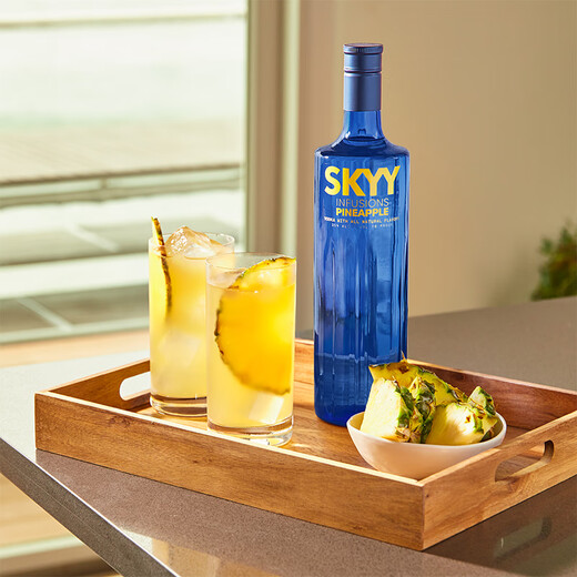 深蓝SKYY 伏特加 VODKA进口原瓶进口洋酒调酒 750ML  菠萝味