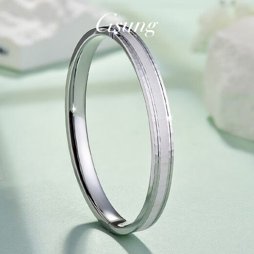 GsunG platinum PT950 bracelet for women, couple style, cat eye craft bracelet, colorful brushed surface platinum bracelet spring buckle, calculated based on the gold price of the day