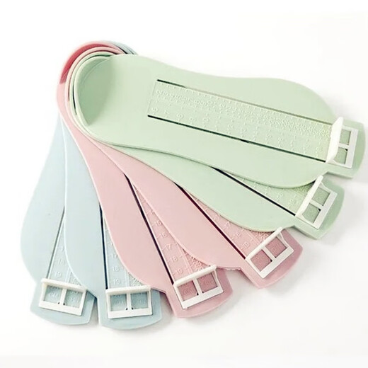 Baby foot measurer, children's shoe inner length measurement foot length ruler, baby shoe size measurement 0-8 years old shoe accessories, 1 pack, blue, pink and green, random