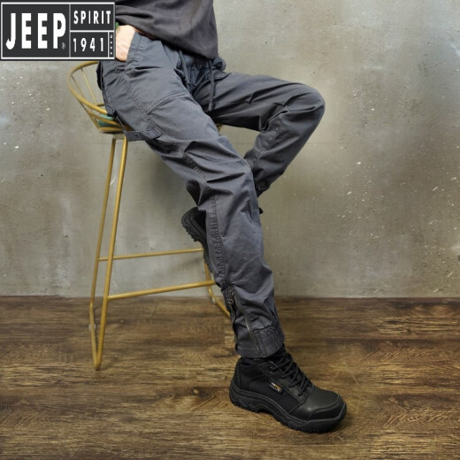 Jeep (Jeep) [mismo estilo para transmisión en vivo] Pantalones de trabajo para hombres y mujeres Pantalones casuales sueltos de algodón puro para pies en otoño e invierno Plus de terciopelo pantalones largos 679 caqui (estilo de verano) 30 (recomendado 120-130 Jin [Jin equivale a 0.5 kg])