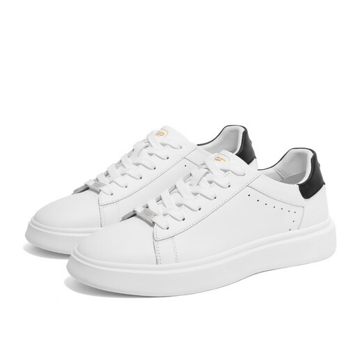 Belle Star Herrenschuhe Sommer High-End White Series Dick-Soled Small White Schuhe Casual Board Schuhe A1387AM4 Weiß/Schwarz 40 (250 mm)