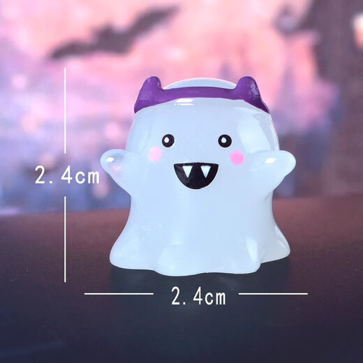 Xixiaowei paysage créatif mignon mignon lumineux halloween petit ghost doll bourse mini-ornements de poupée pour enfants de 6 packs [style d'éclairage]