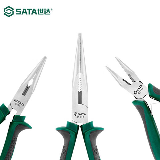 SATA 05513 Mini Needle Nose Pliers 5 Small Electrician Needle Nose Wire Winding Pliers