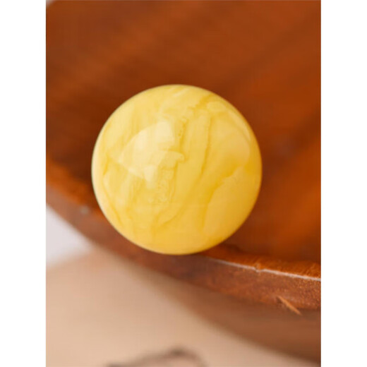 Moyun natural beeswax single bead, old wax bead, chicken oil yellow loose bead, single amber bead bracelet, waist bead, top bead, bracelet accessories, full honey chicken oil yellow 6mm, 0 carat each