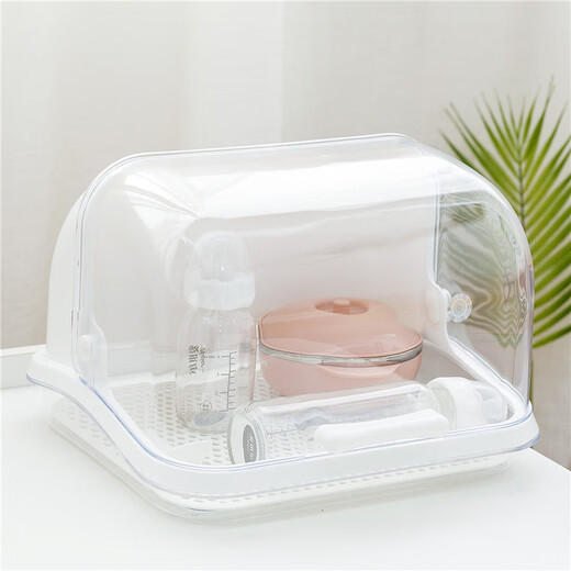
Baby bottle storage box tableware storage box water cup storage box tea cup holder transparent dustproof box red 1276