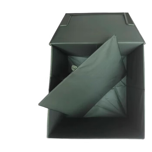 Openable lid, thickened new camouflage storage box, dormitory storage box, Oxford cloth hard edge personal belongings and supplies, Star Green (with chess and words) 40*30*20cm