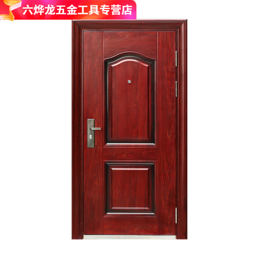 勤凯加厚防盗门出租房门进户门入户门车库门安全门阳台门公寓门钢制门 1.97*0.86米 外包边 右外开