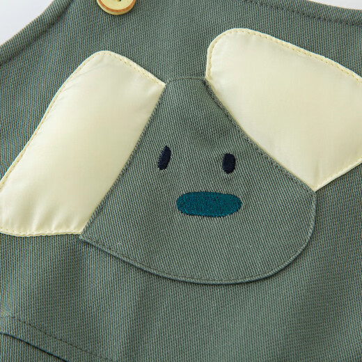 Mini Bala boys and girls long-sleeved suit autumn baby children's T-shirt overalls moisture-absorbent and quick-drying green tone 00444 110 cm