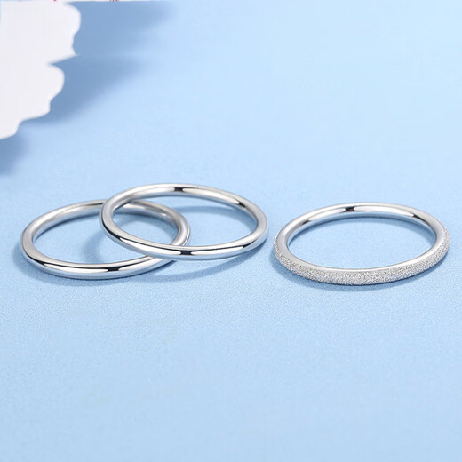 MZMZ platinum ring Sansheng pt950 women's ring platinum ring ring stacked tail ring for girlfriend and wife platinum single ring order note style/ring number 9-16