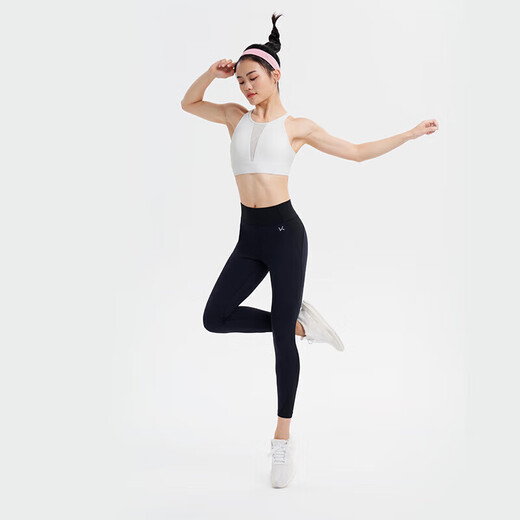 Keep Quick-drying elastic high-waisted hip-lifting women's sports yoga pants fitness pants tight and slimming 12499 classic black M
