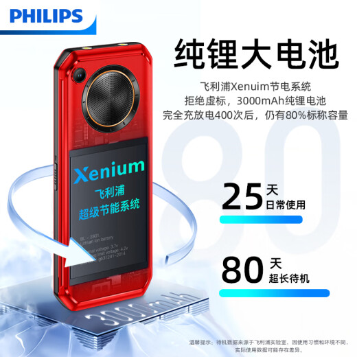 Philips (PHILIPS) E6510 Elderly mobile phone 4G full network access ultra-long standby large battery large screen loud and loud characters elderly smart straight board button three-defense student special function machine starry sky black
