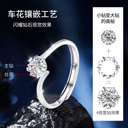 China Gold Love for a Lifetime Diamond Ring Jurchen Diamond Proposal Diamond Ring Girl Birthday Gift Girlfriend Wife Wedding Anniversary Love for a Lifetime Diamond Ring Jingsuda