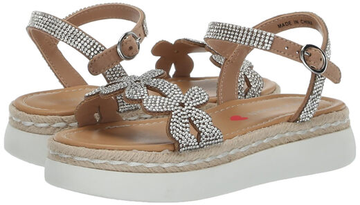 Steve Madden Girls' Shoes Unisex Kids Adalee Sandals, Rhinestones Rhinestones 13 Little Kid