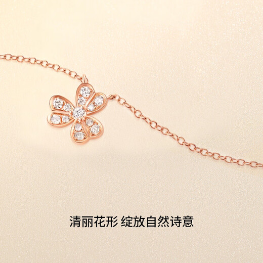 GIOIO Swarovski zirconium 18k clover full diamond necklace women's Au750 color gold rose gold gold platinum lock same style
