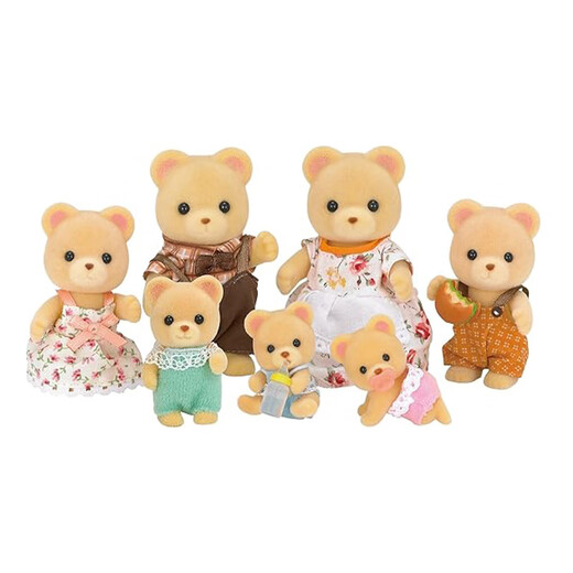 Familias Sylvania Versión japonesa de la familia Honey Bear Playing House Juguetes Girls Juego de regalos de cumpleaños Regalos para niños