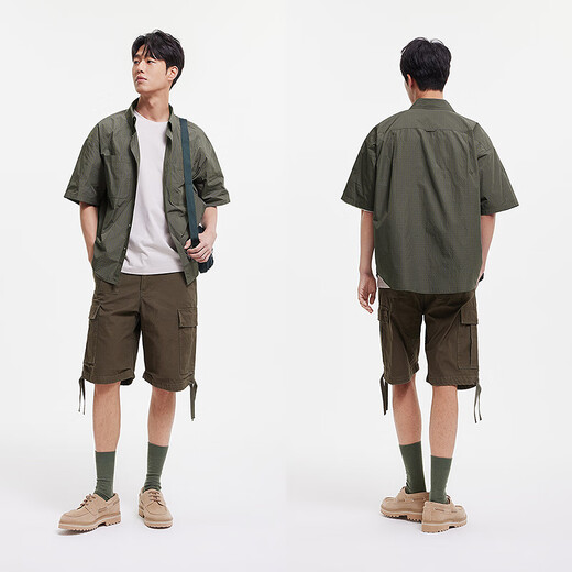 Semir short-sleeved shirt men's textured plaid shirt to wear outside and inside 2025 summer couple tops 109325104201 Semir short-sleeved shirt men's textured plaid shirt to wear outside and inside 2025 summer couple tops 109325104201