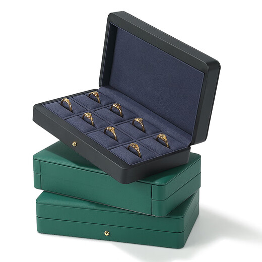 C/CC/K Leichte Luxus -Schmuck -Schmuck -Aufbewahrungsbox PU Leder Magnet Ring Storage Box Halskette Anhänger Juwelierschachtel Schmuck Schachtel ed11301 Ringpatrone Tinte Grün grün